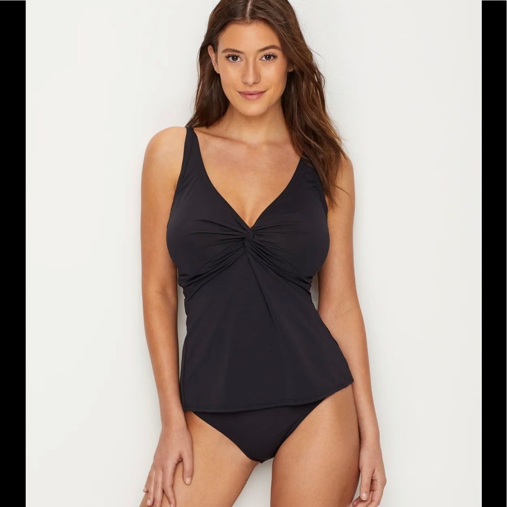 Sunsets Black Forever Underwire Tankini Top ONLY 36E / 34F / 32G NWT